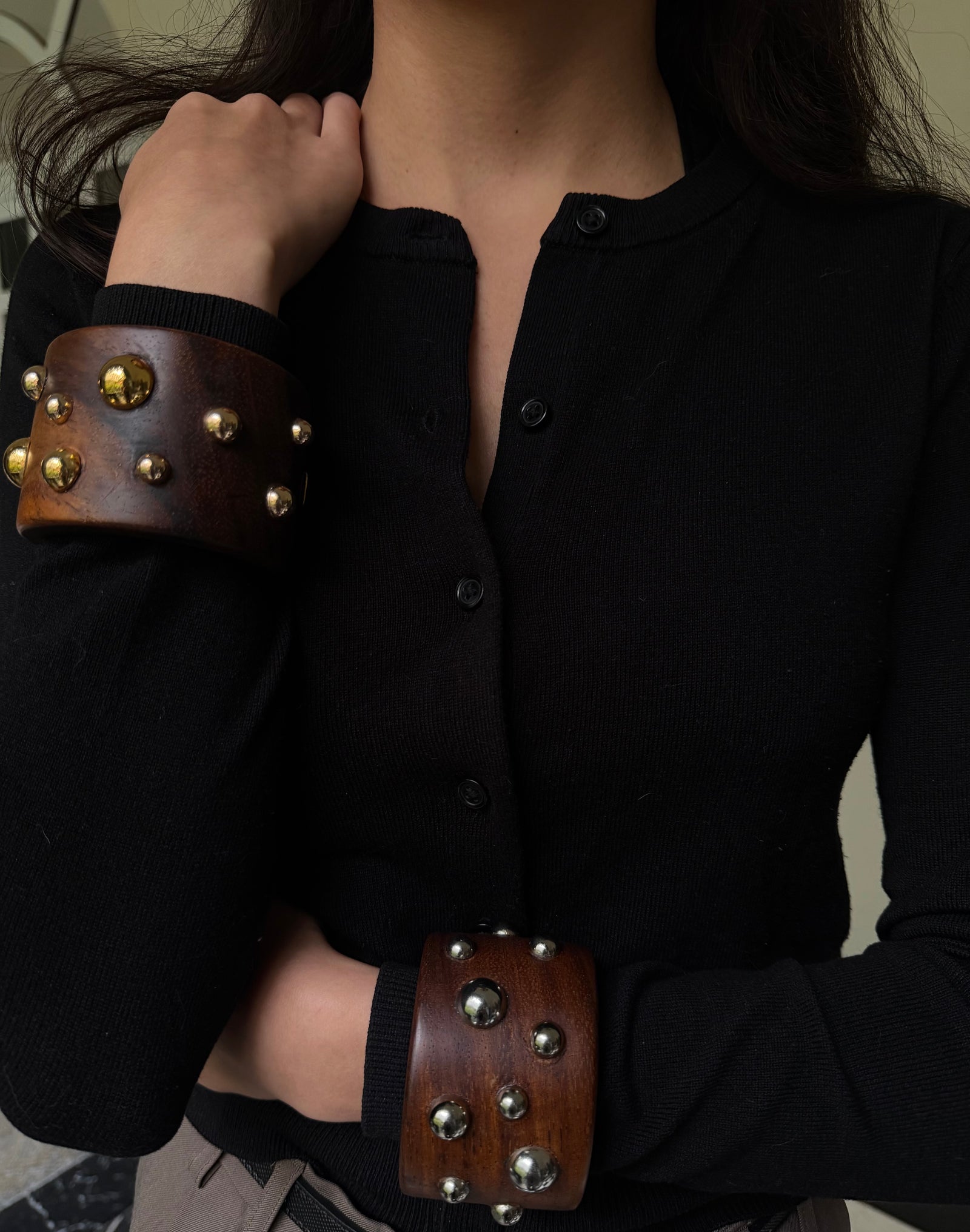 Bubbles Wood Cuff