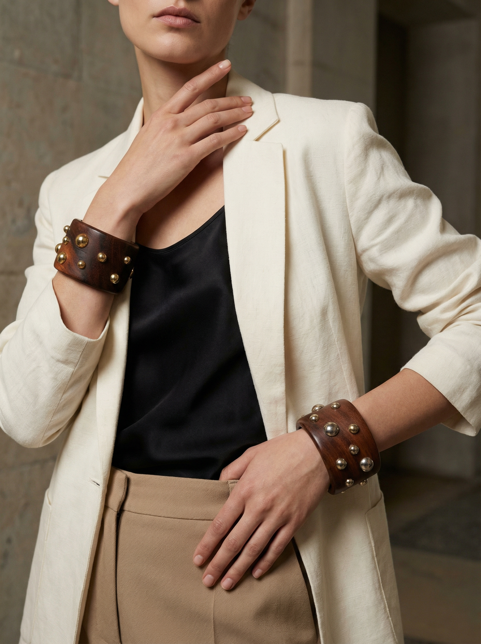 Bubbles Wood Cuff