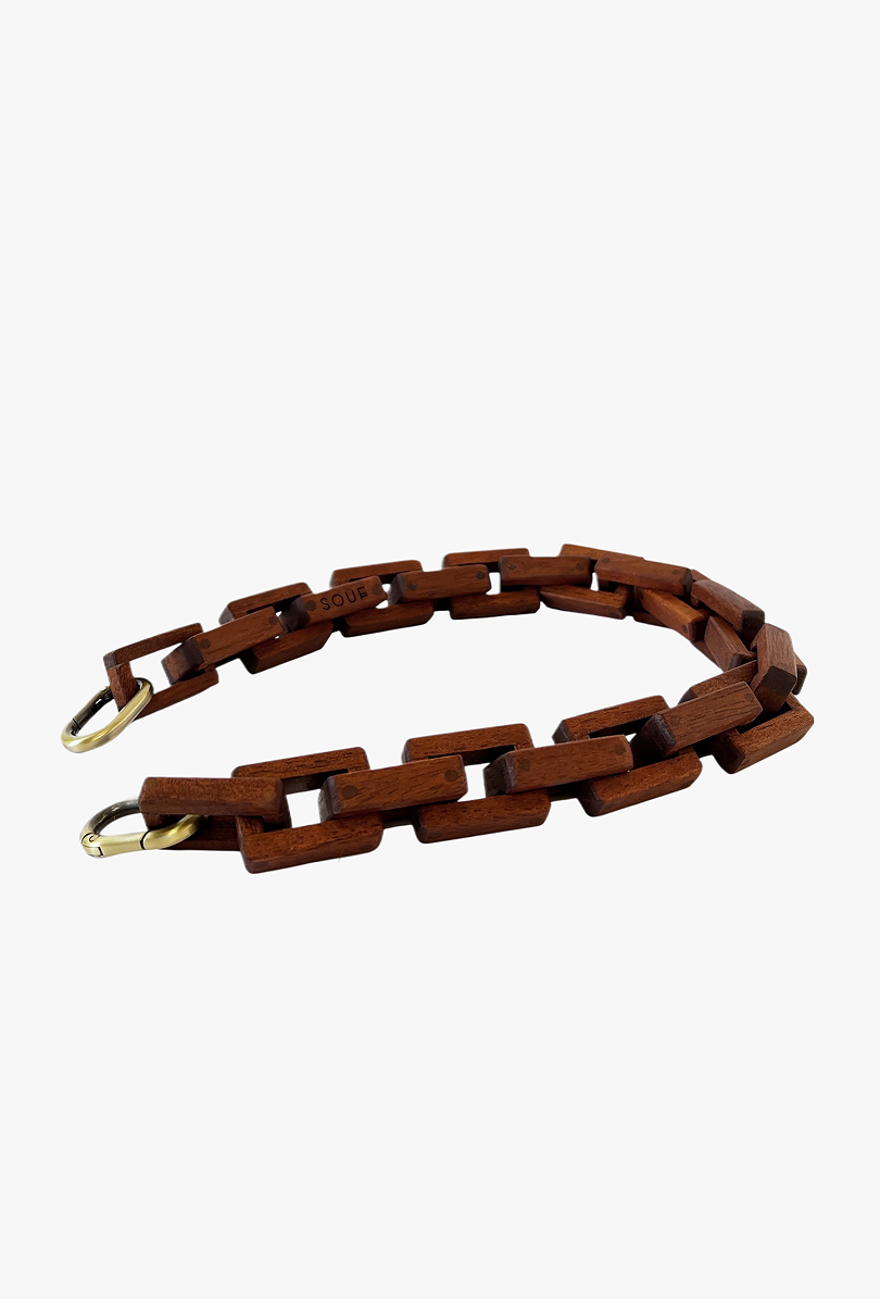 Chunky Wood Chain Strap